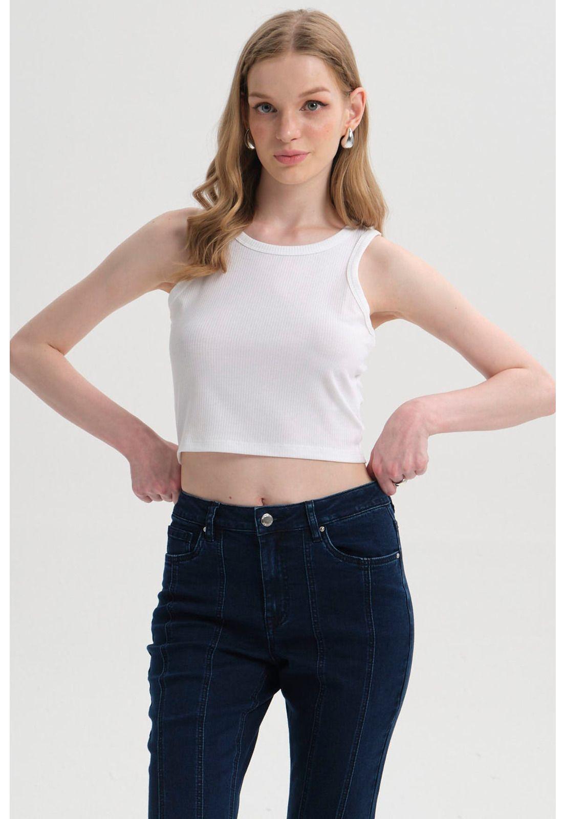 Polera Mujer Sudadera Blanco - ll-0