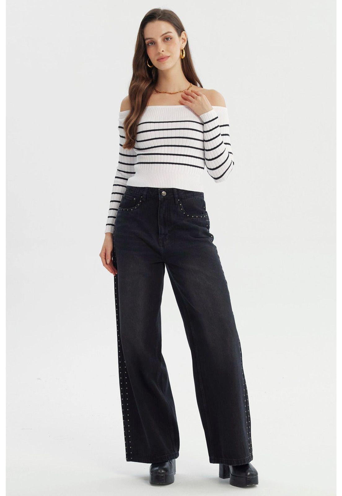 Sweater Mujer Ajustado Blanco - ll-3