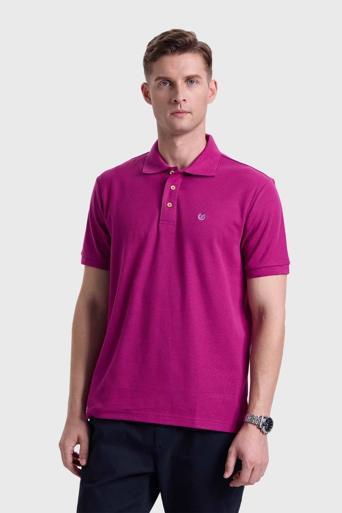 Polera Hombre Piqué Violeta-0