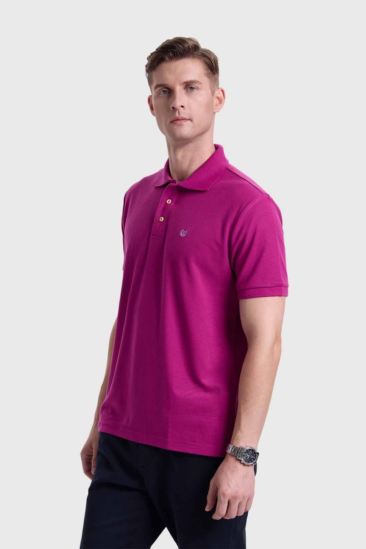 Polera Hombre Piqué Violeta-1