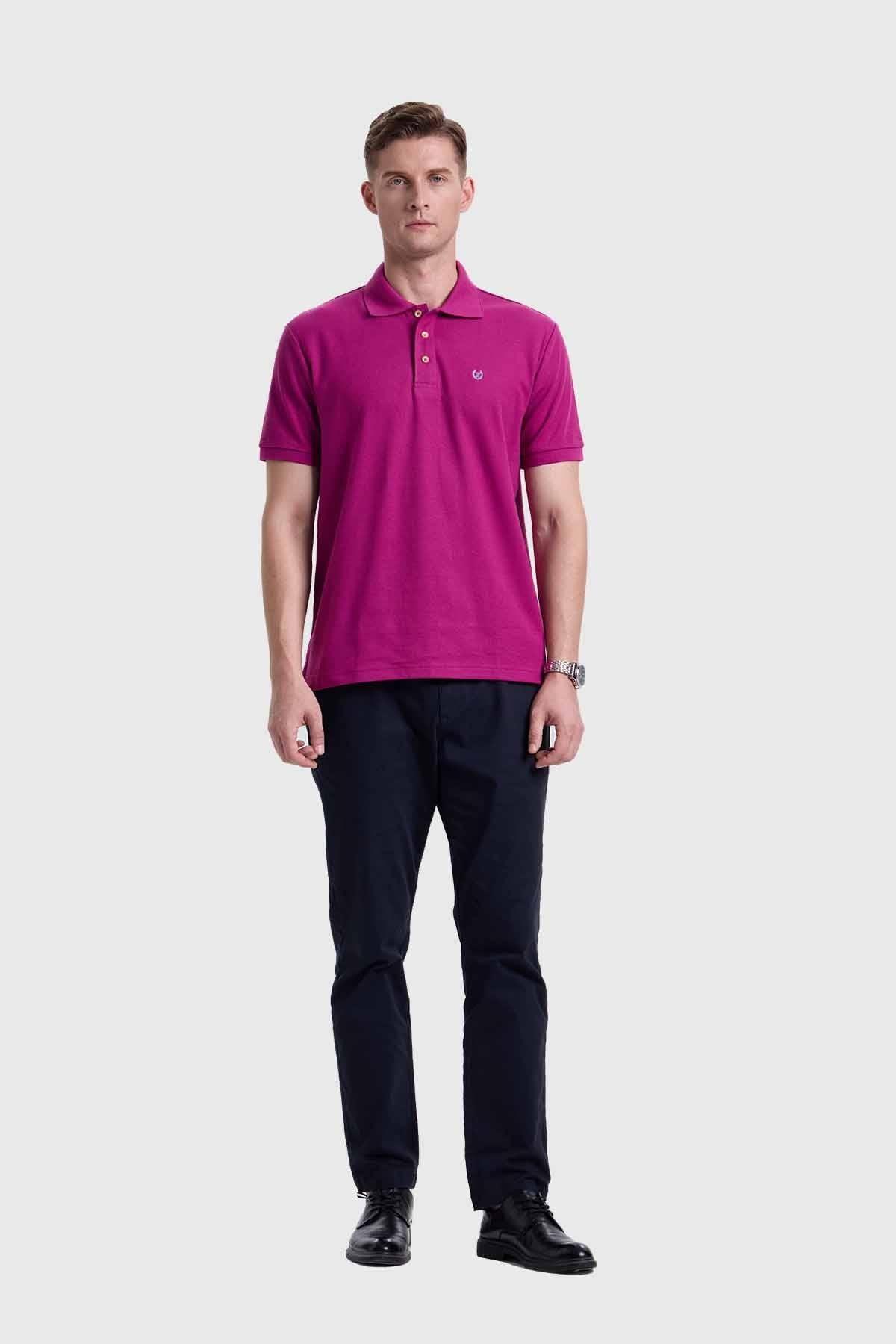 Polera Hombre Piqué Violeta-3