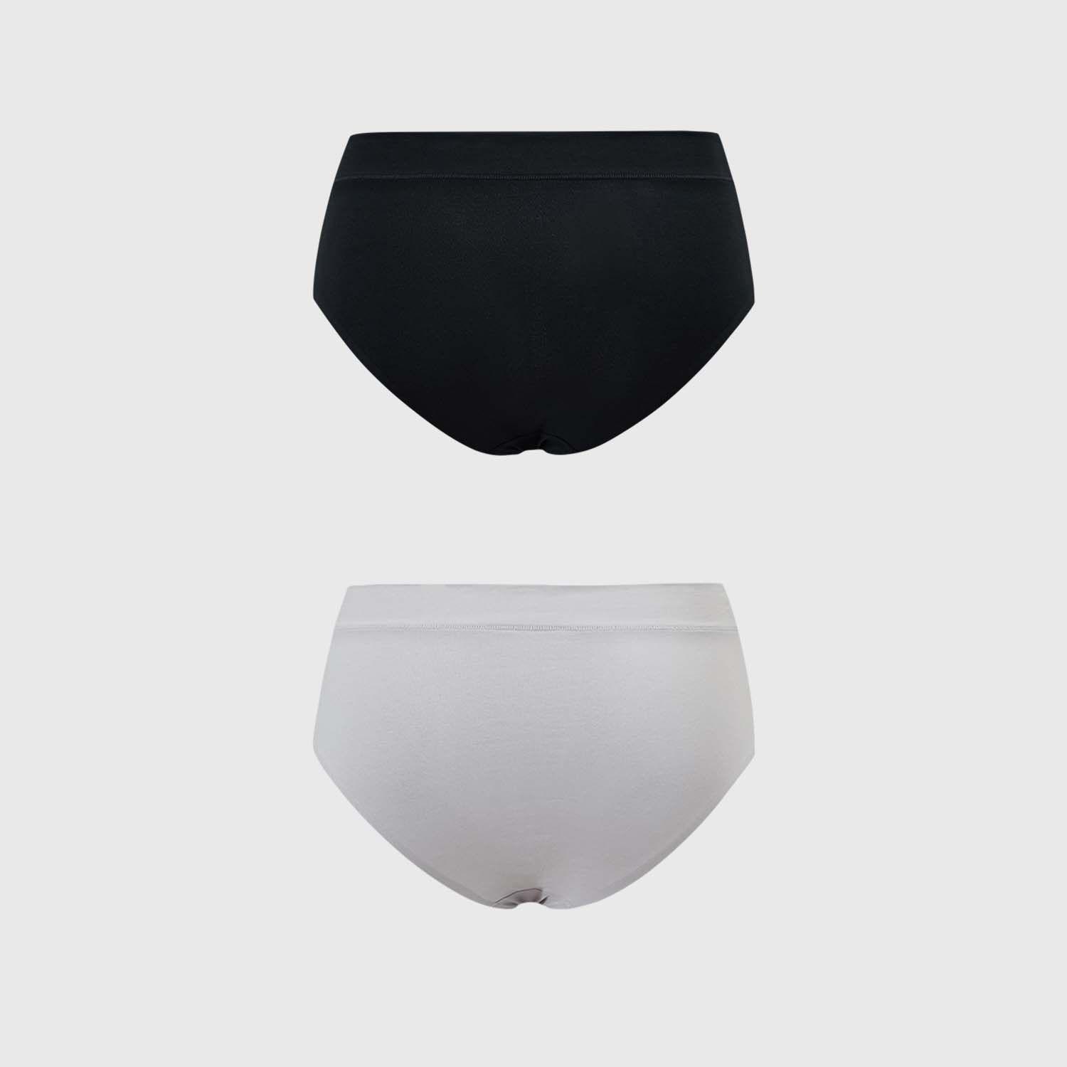 Calzón Mujer Bipack Tiro Alto Algodón Negro Fashion's Park-1