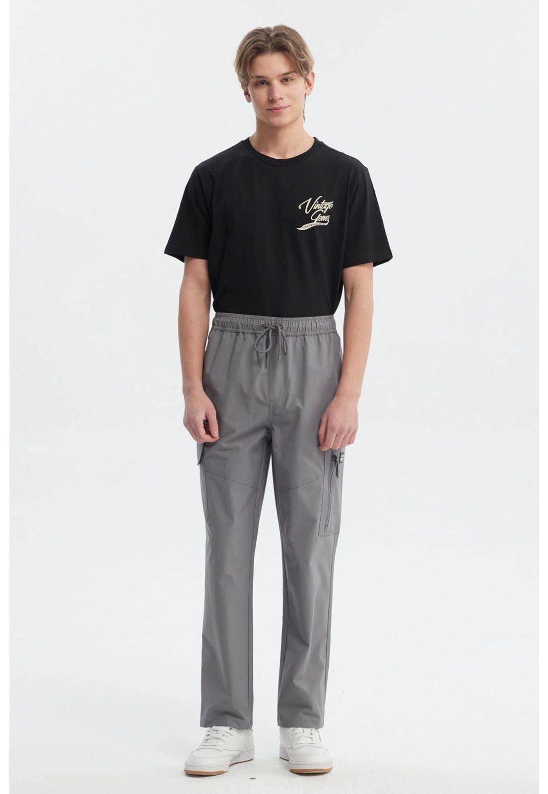 Pantalón Hombre Juvenil Calce Recto Gris-3