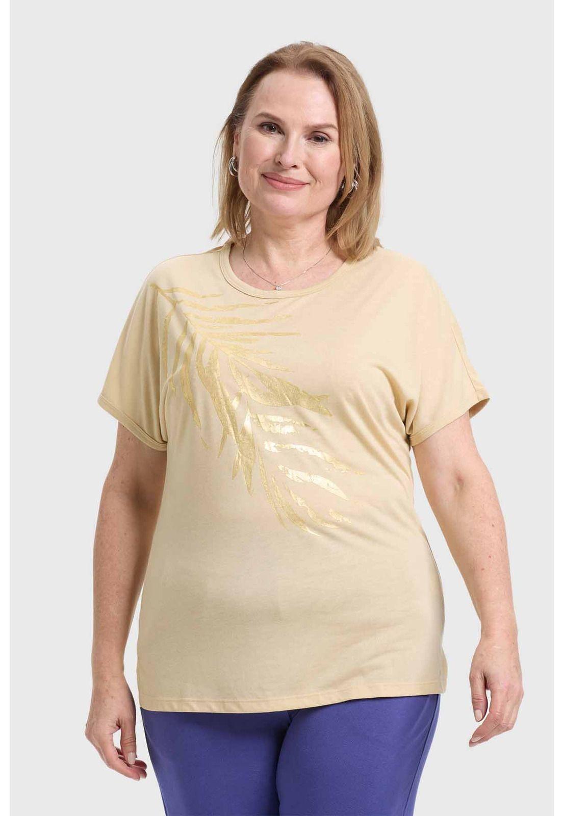 Polera Mujer Dorada Beige-0