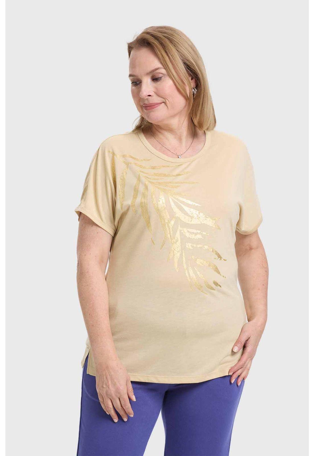 Polera Mujer Dorada Beige-1