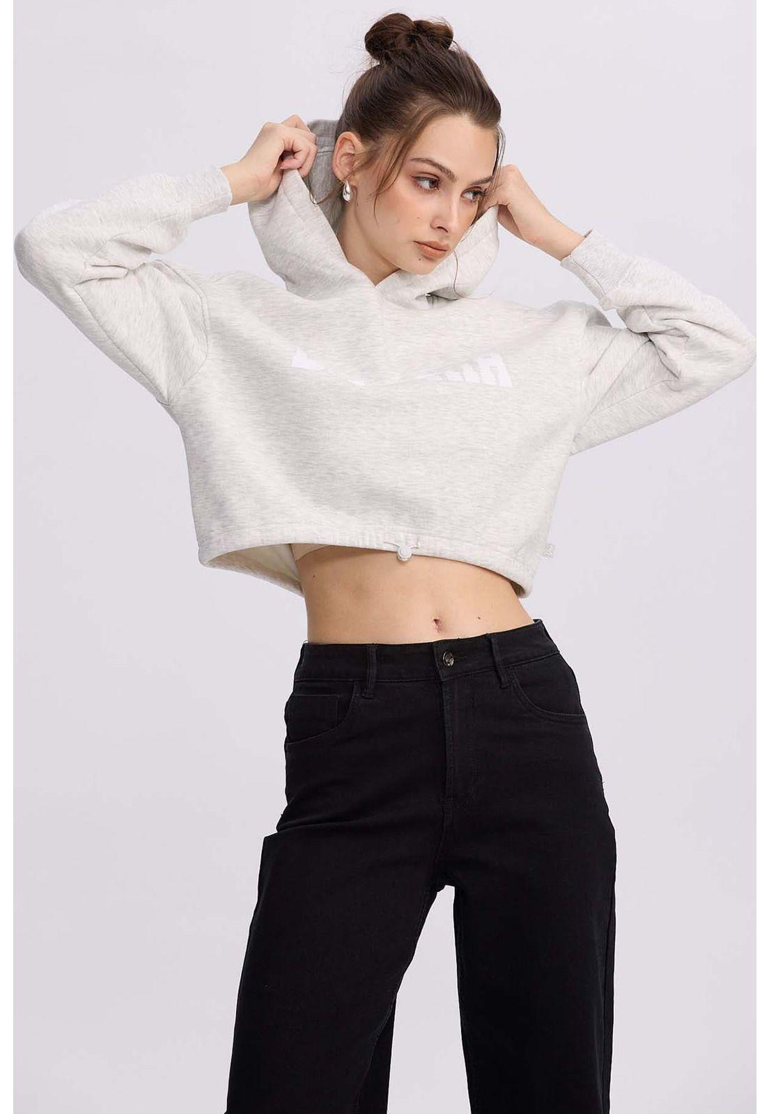 Polerón Mujer Cropped Café-0