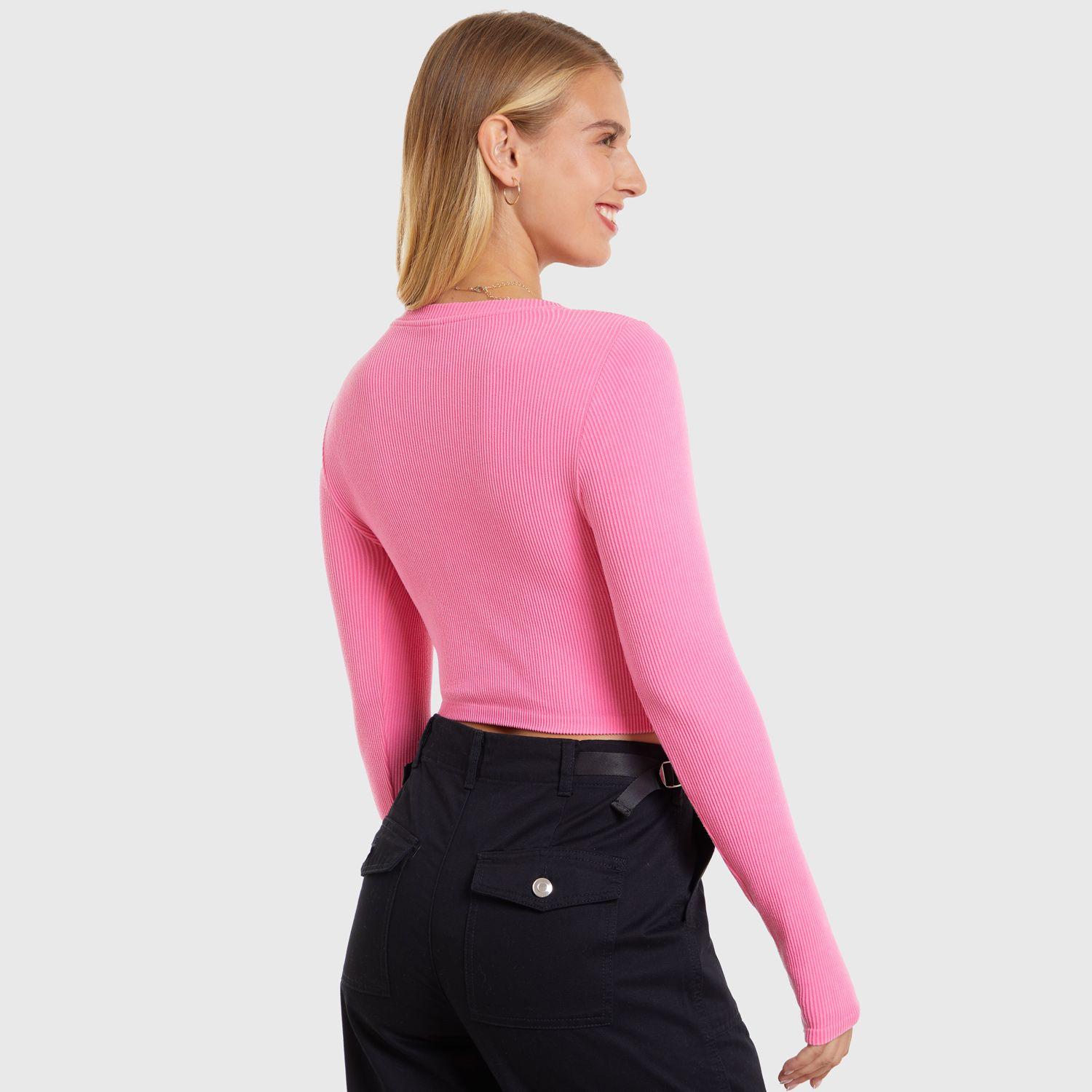 Polera Mujer Desgastadas Rosado-2