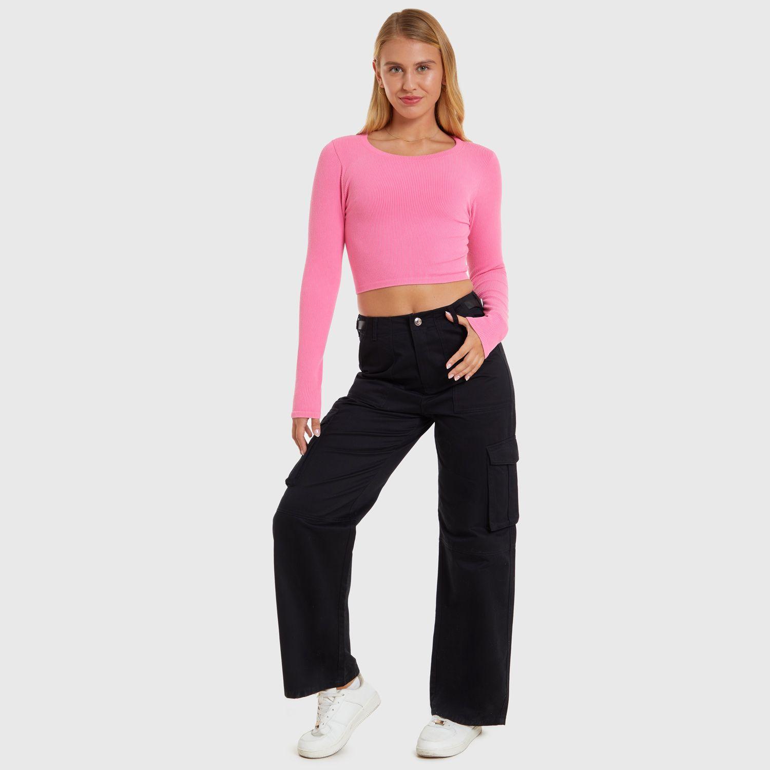 Polera Mujer Desgastadas Rosado-3