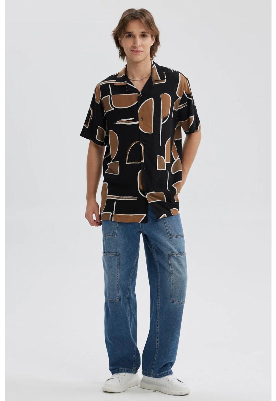 Camisa Hombre Full Rapport Negro - lV-3