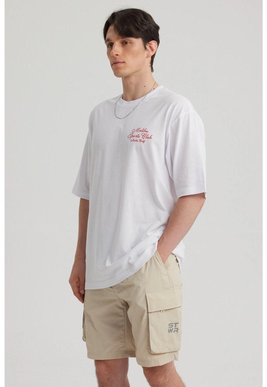 Polera Hombre Print Oversize Blanco - lV-5