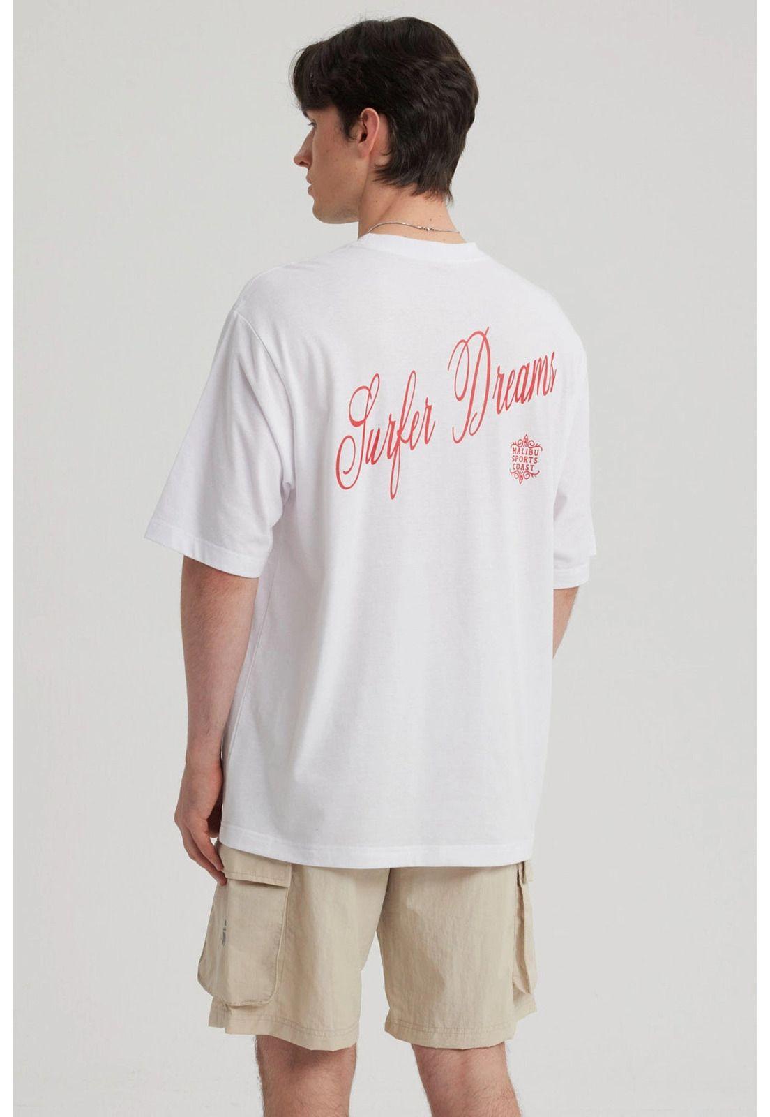 Polera Hombre Print Oversize Blanco - lV-6