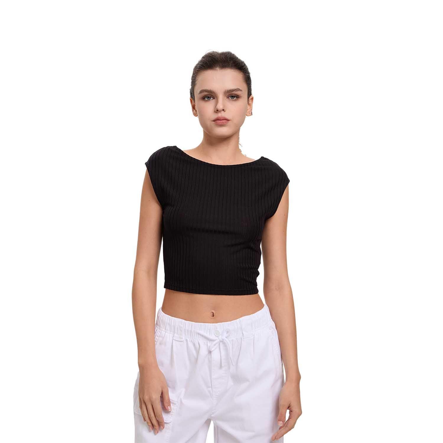 Polera Mujer Asimétrica Negro Fashion's Park-0