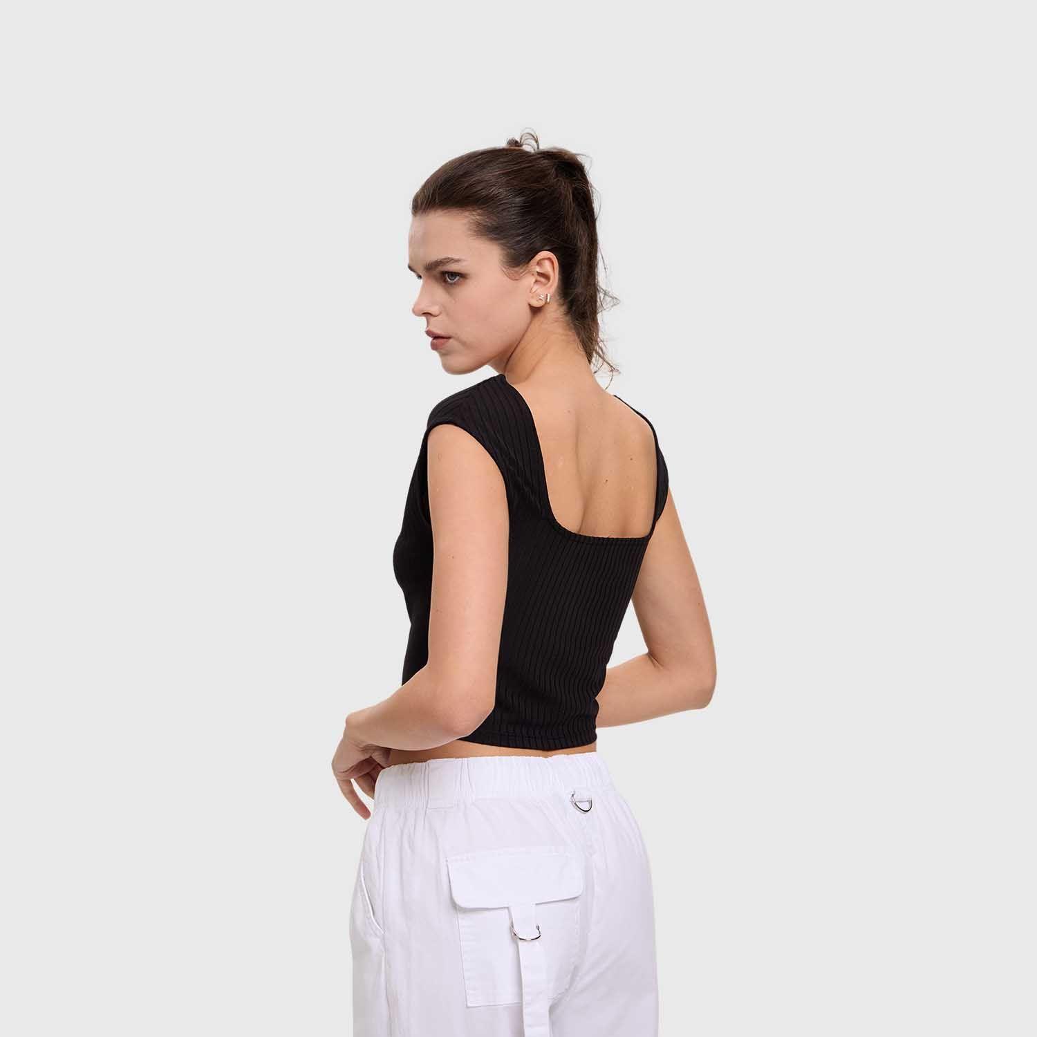 Polera Mujer Asimétrica Negro Fashion's Park-2