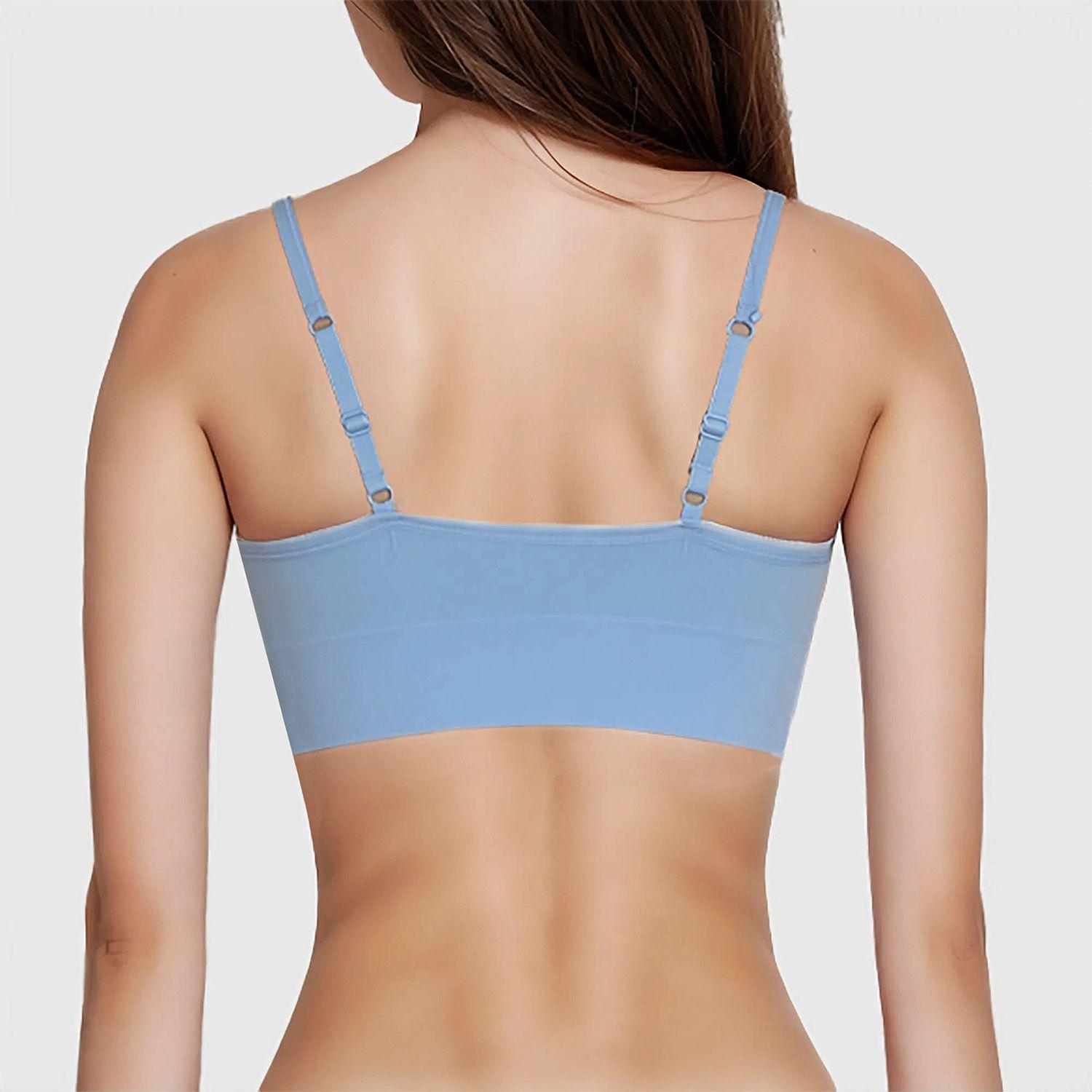 Sostén Mujer Bipack Peto Liso Celeste-2