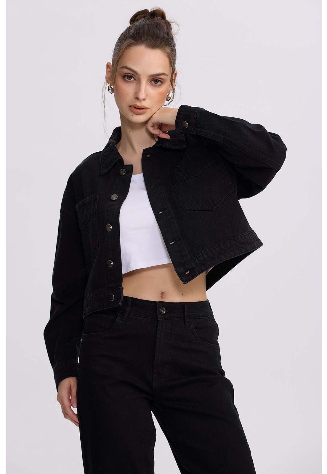 Chaqueta Mujer Cowboy Negro-0