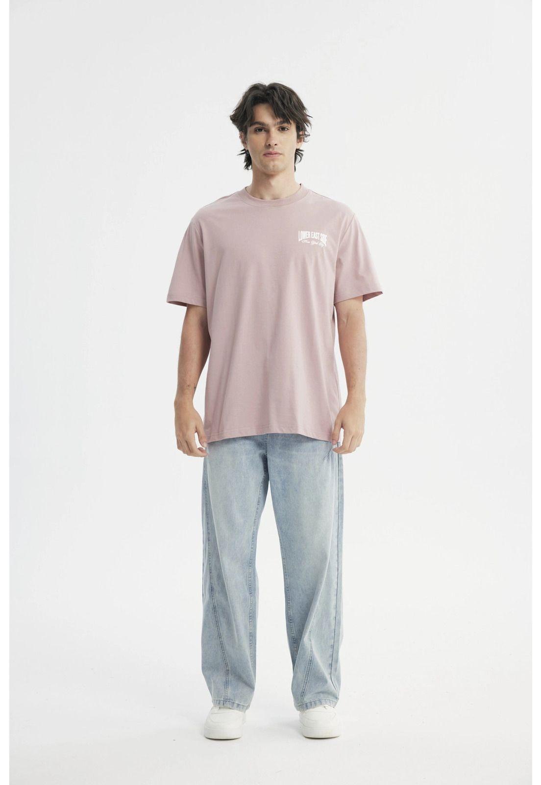 Polera Regular Hombre Rosa-3