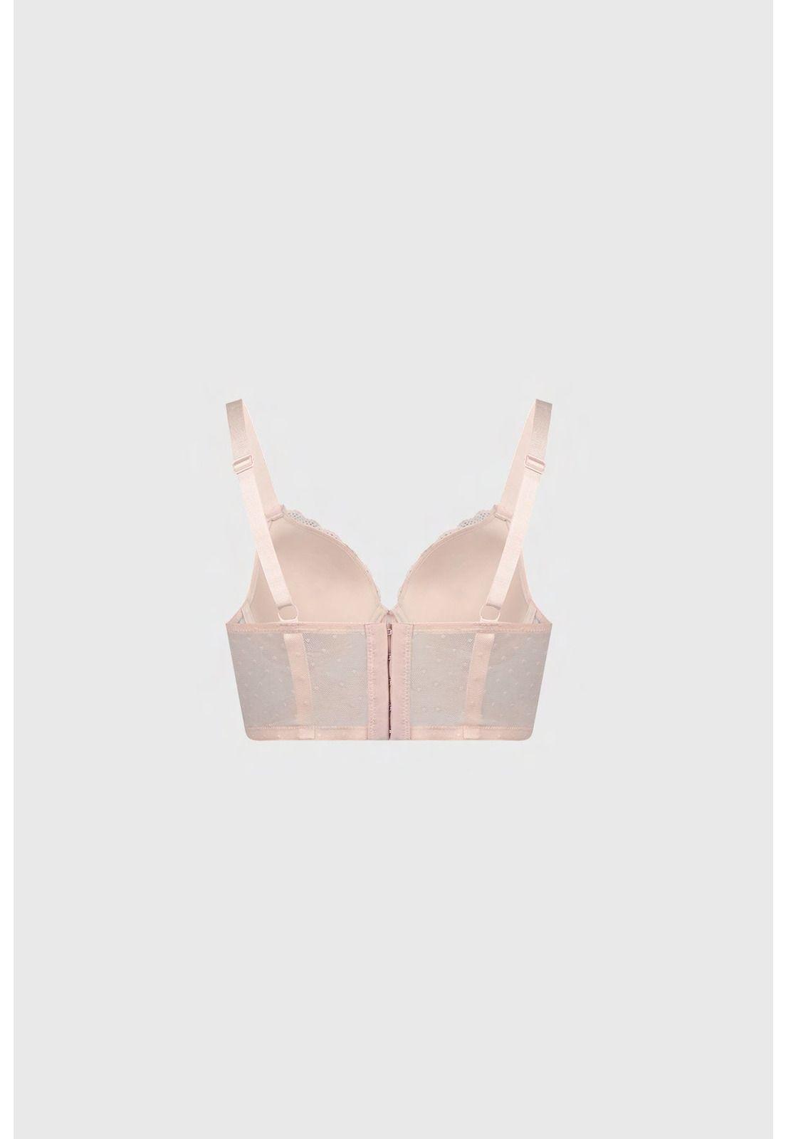 Sostén Mujer Detalle Encaje Palo Rosa-1