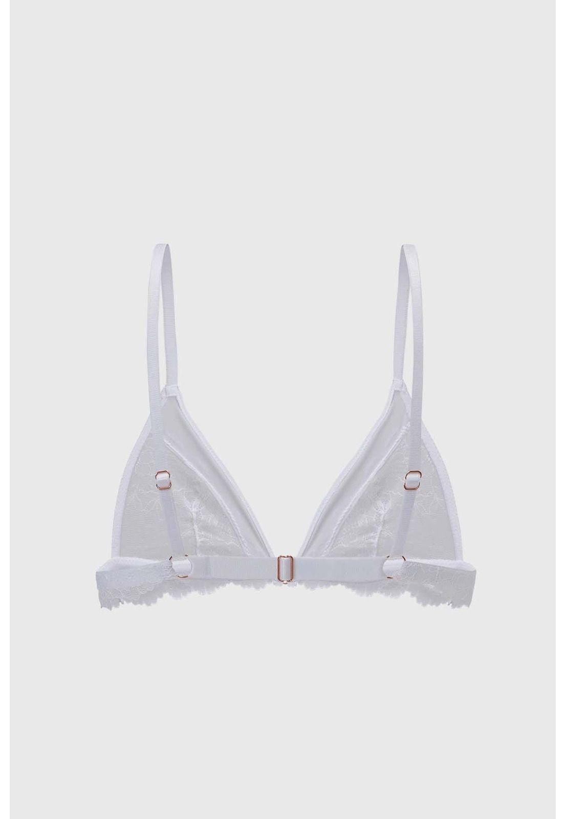 Sostén Mujer Sin Arco Encaje Blancos-1