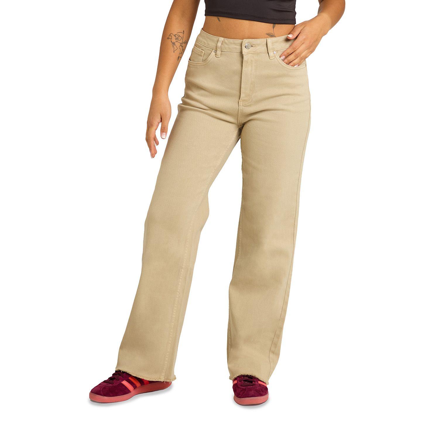 Jeans Mujer Recto Color Beige Fashions Park-0