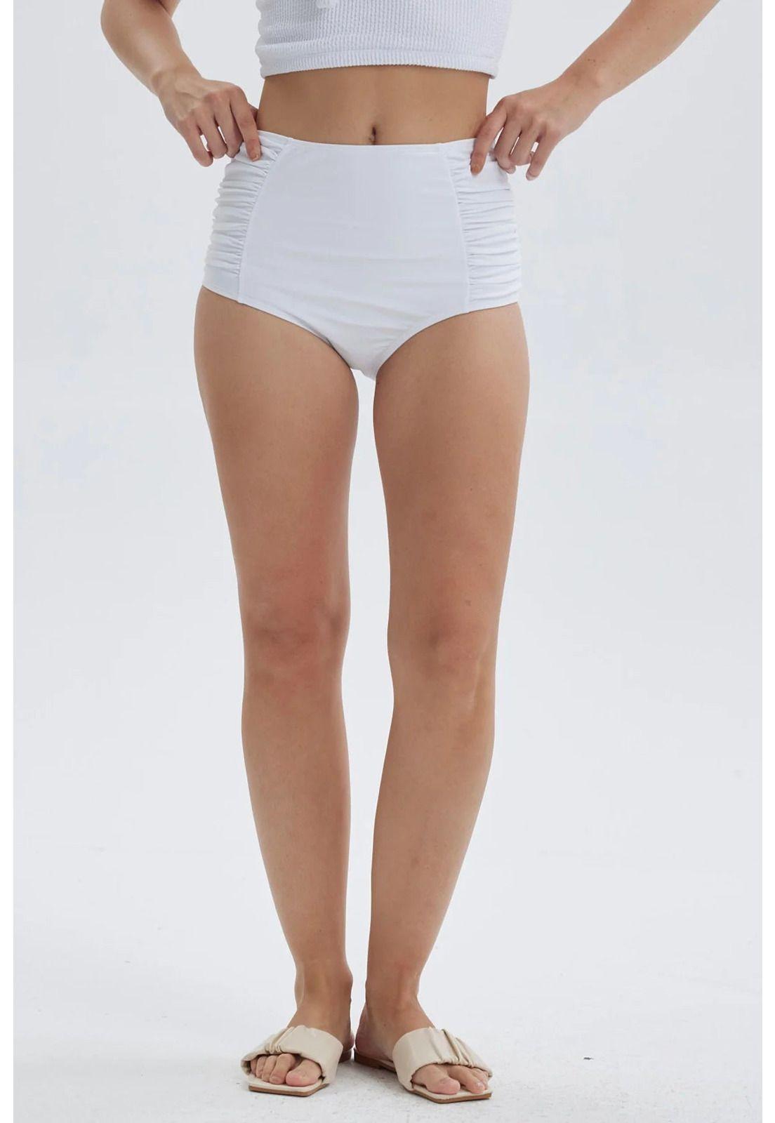 Traje de Baño Mujer Pieza Con Recorrido Blanco-0