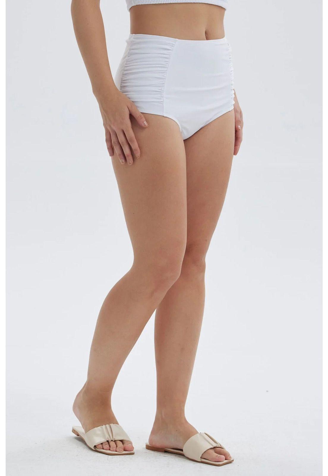 Traje de Baño Mujer Pieza Con Recorrido Blanco-1