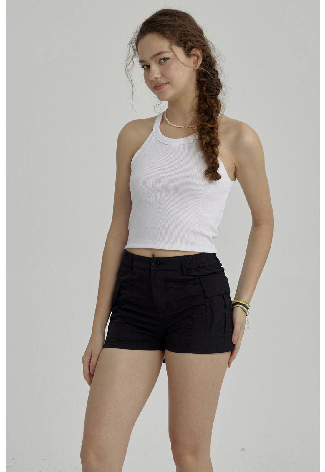 Peto Niña Rib Cuello Halter Blanco-5