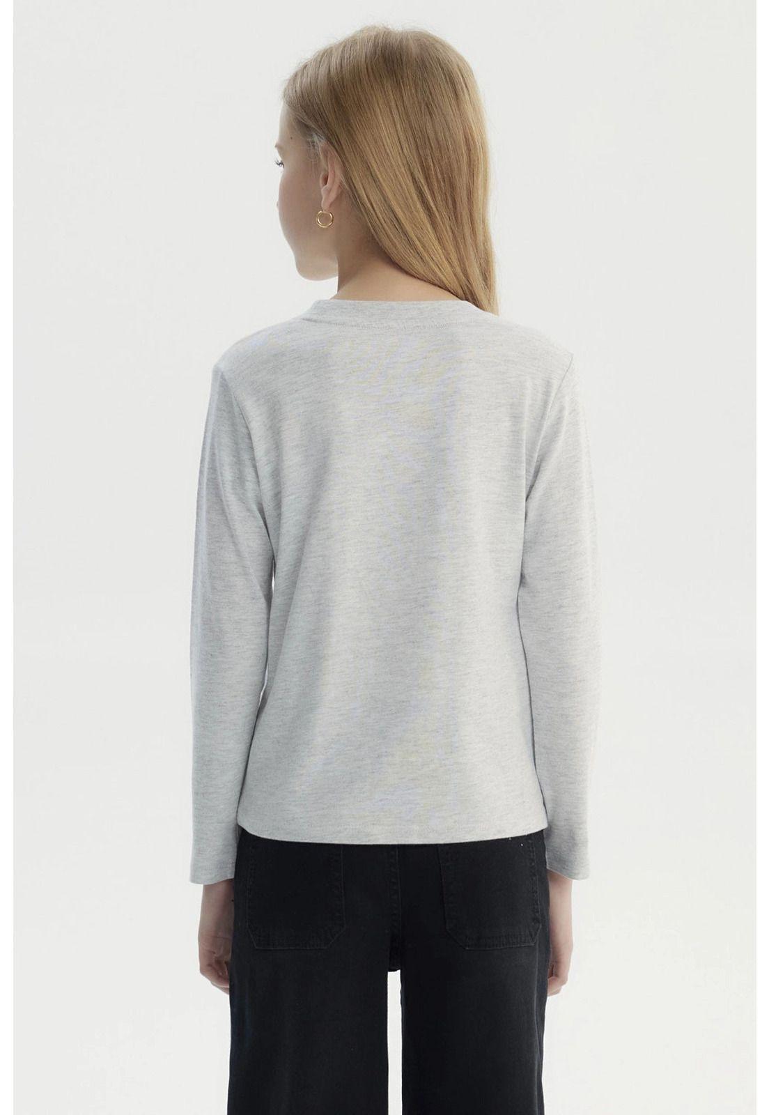 Polera Niña Básica Toddler Gris Melange-2