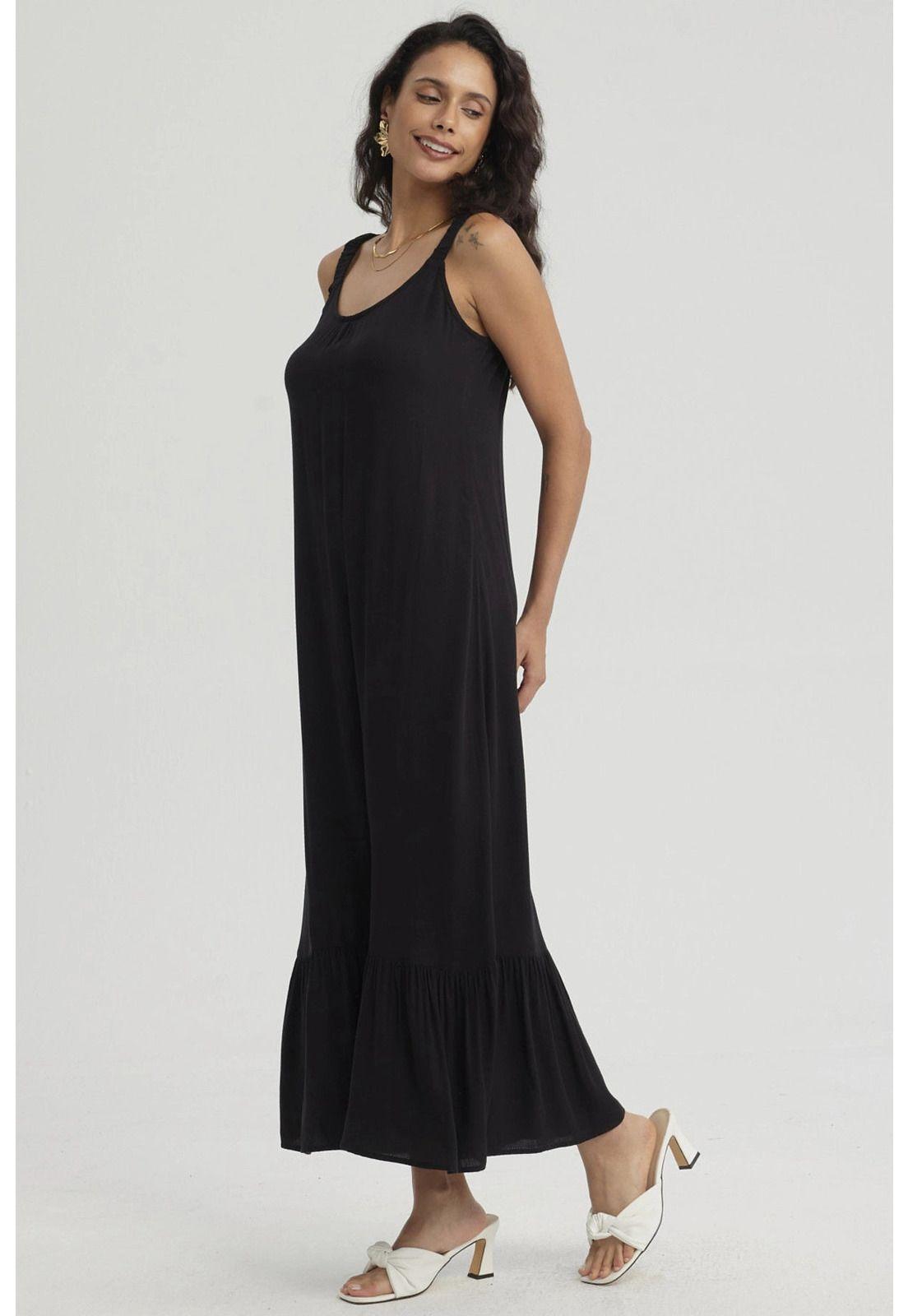 Vestido Mujer Largo Pabilo Negro - lll-3