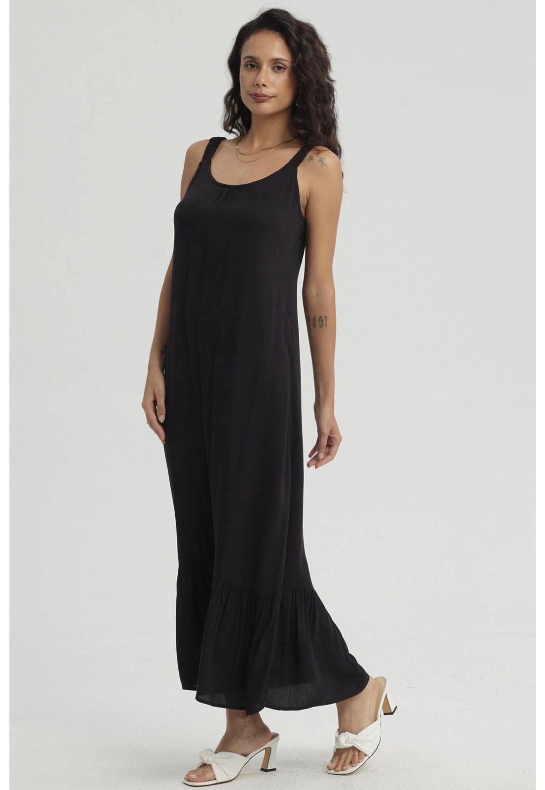 Vestido Mujer Largo Pabilo Negro - lll-7