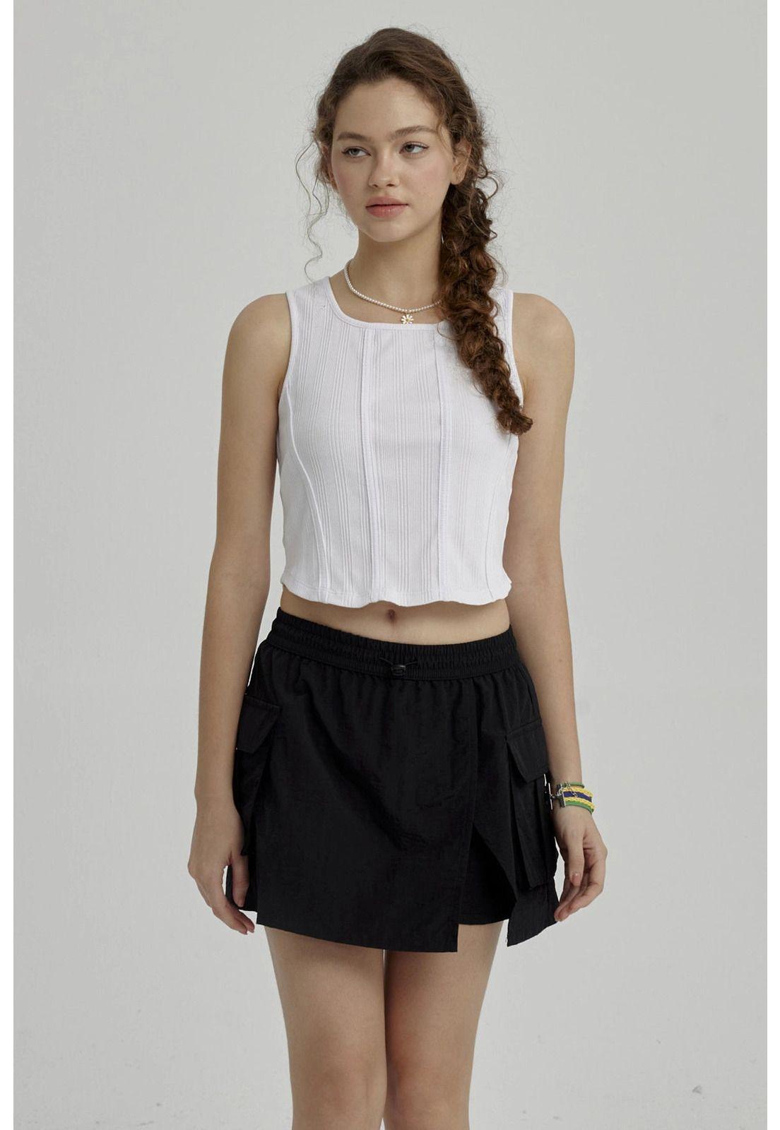 Polera Niña Con Peto Falso Blanco-2