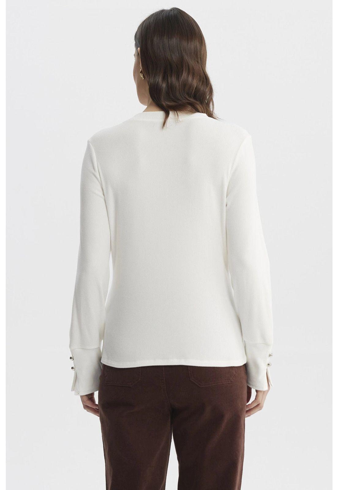 Sweater Mujer Ajustado Crudo-2