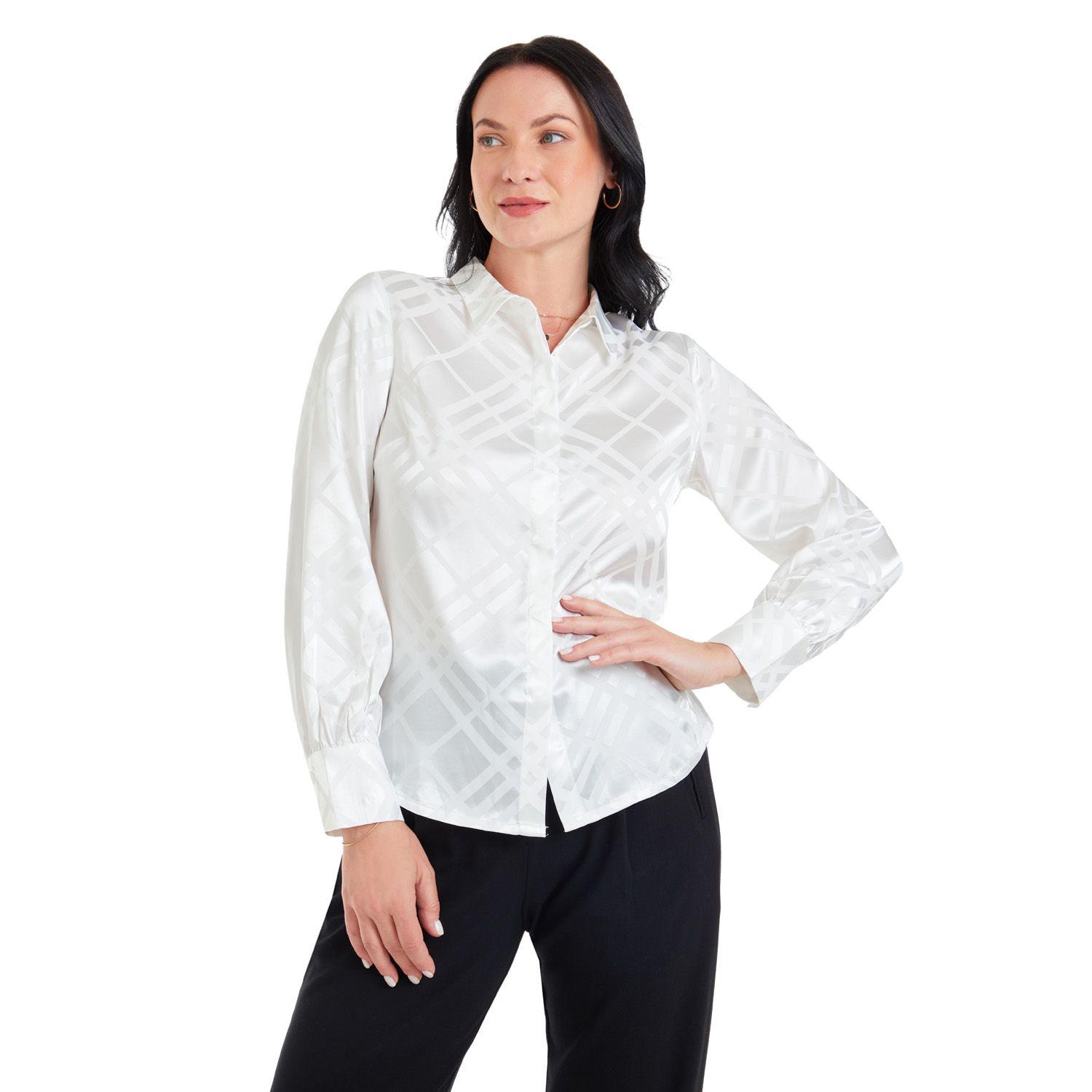 Blusa Con Textura Crudo Mujer-0