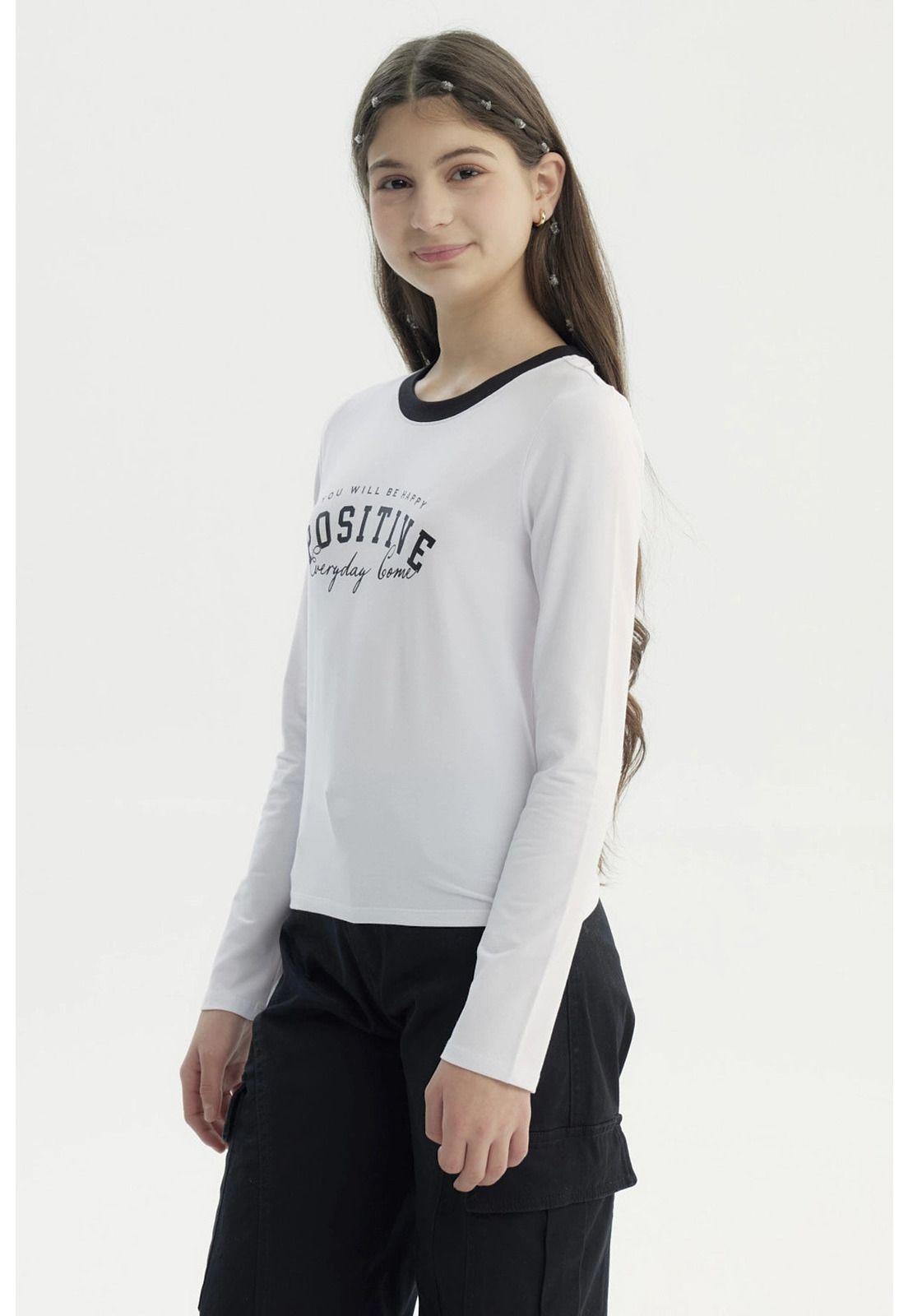 Polera Niña Slim Blanco-1