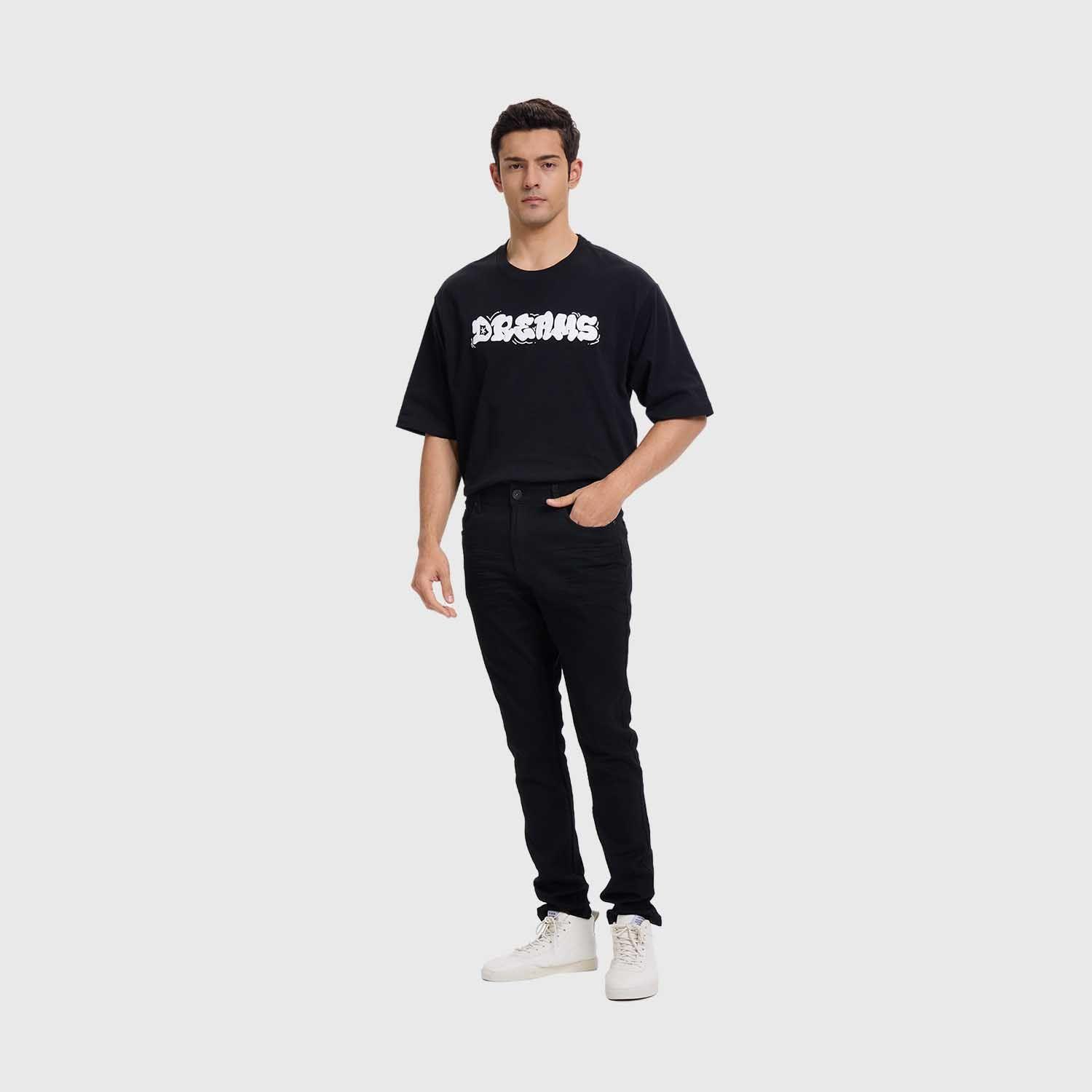 Jeans Hombre Skinny Liso Negro Fashion's Park-3