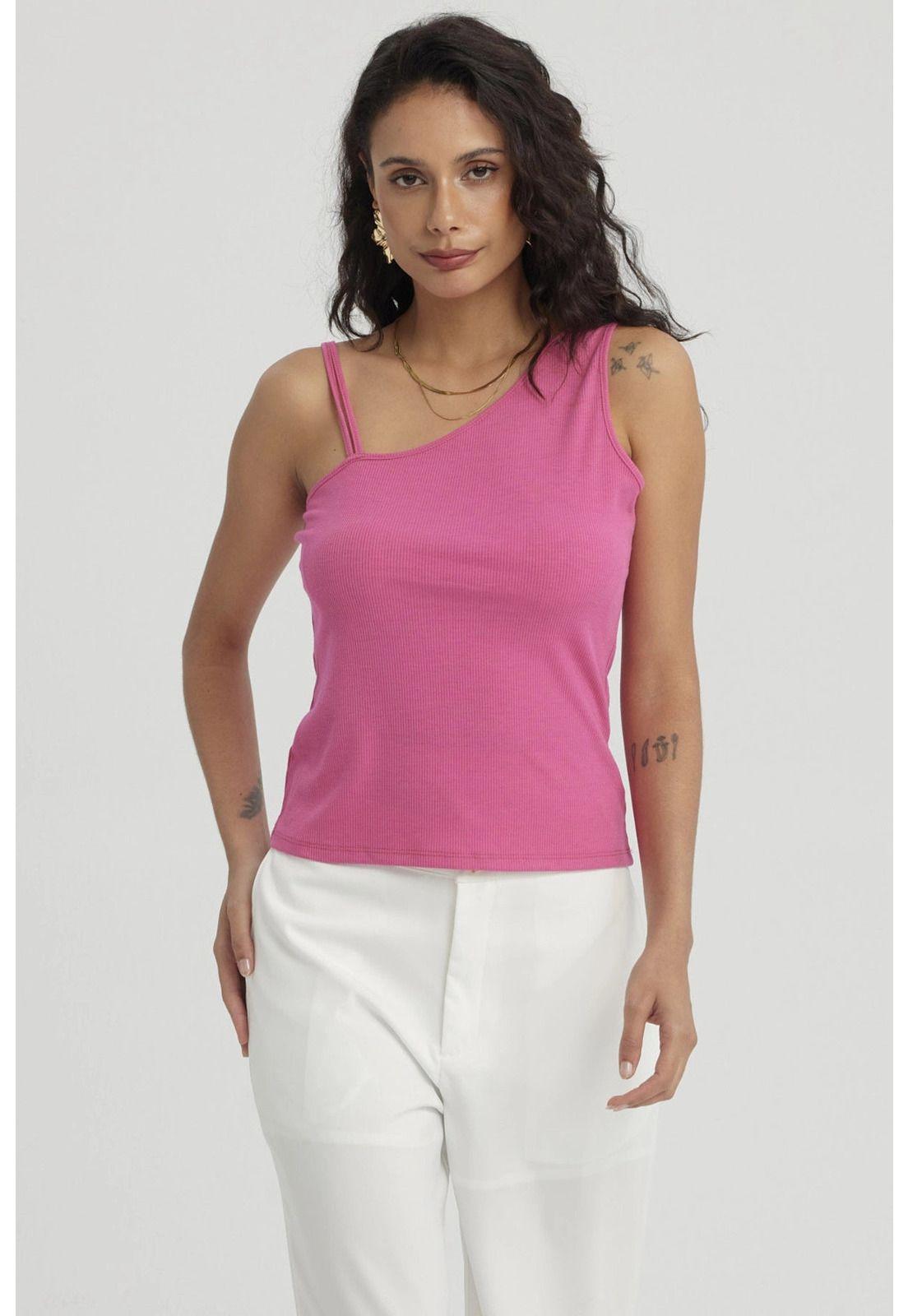 Polera Mujer Doble Pabilo Fucsia-4