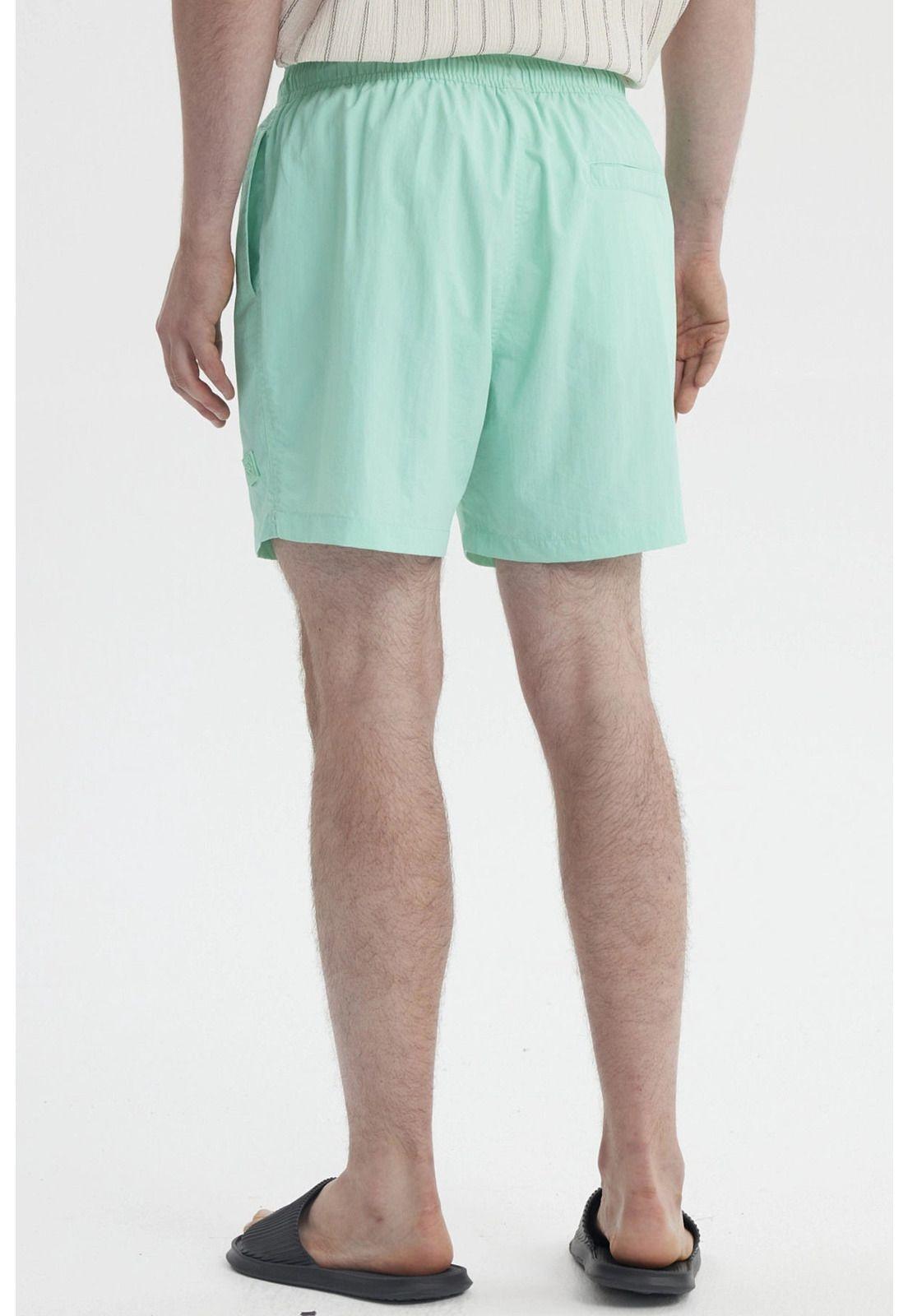 Short de Baño Hombre Liso Verde Agua-2