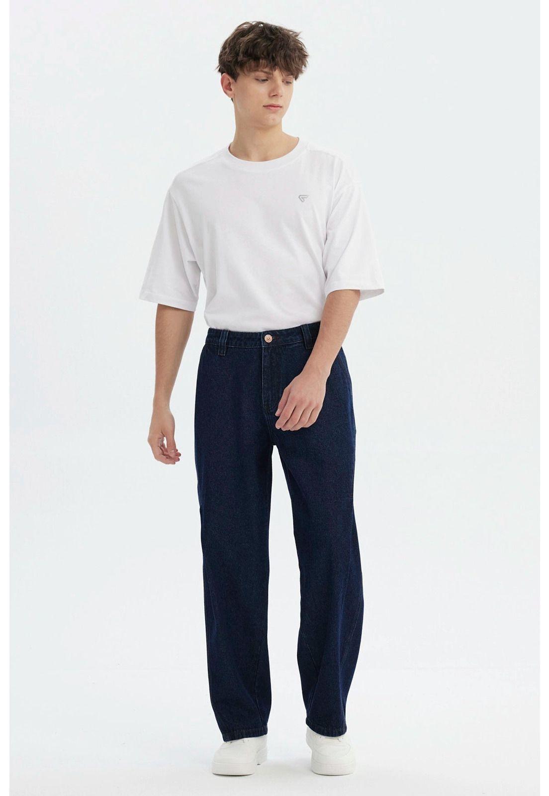 Jeans Hombre Baggy Azul Indigo-3