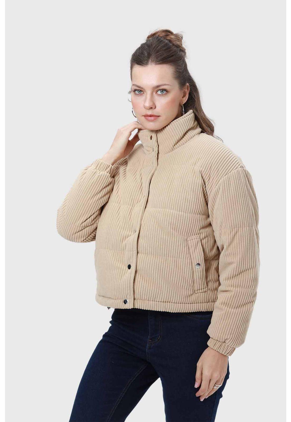 Chaqueta Mujer Puffa Beige-1