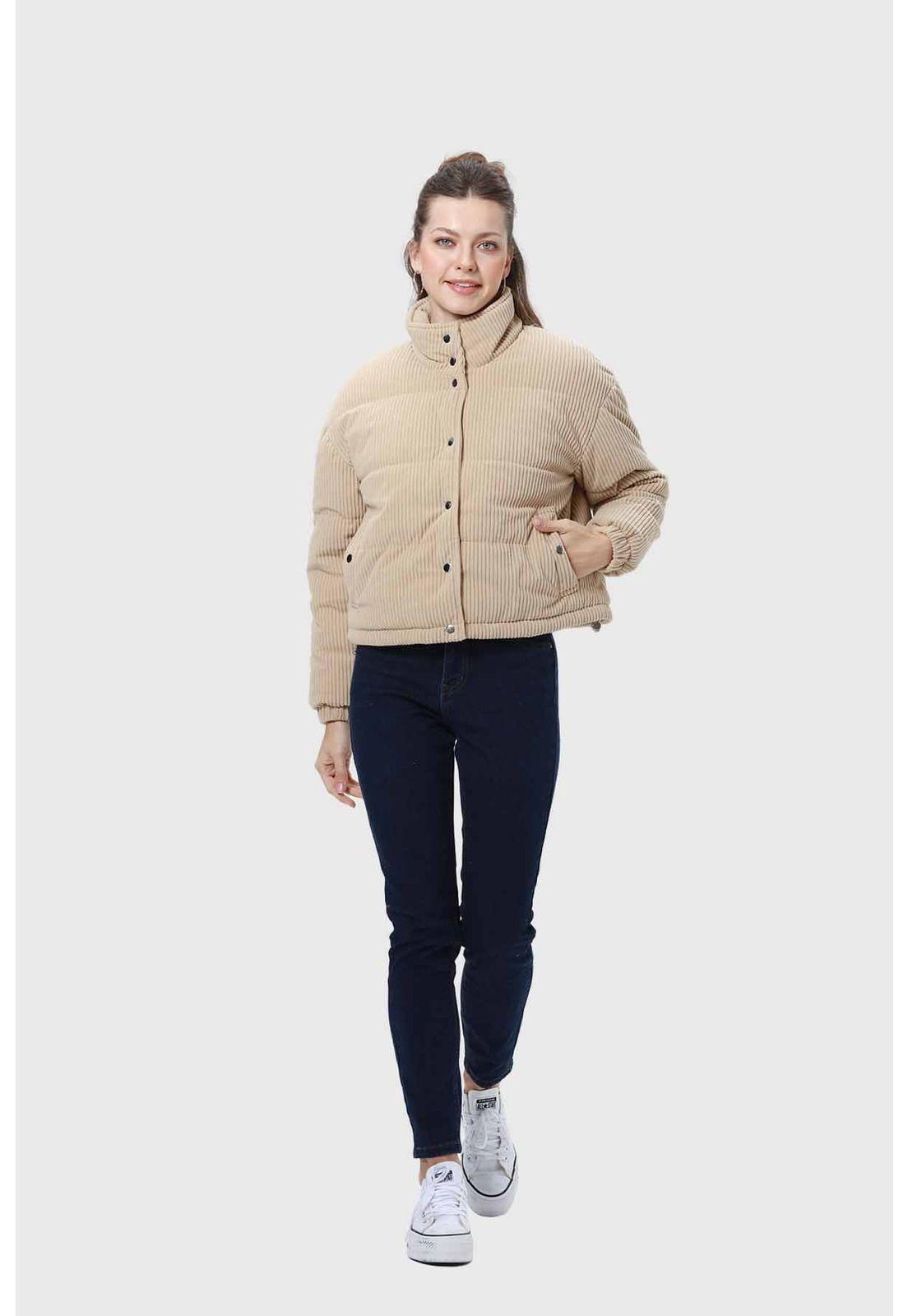 Chaqueta Mujer Puffa Beige-3