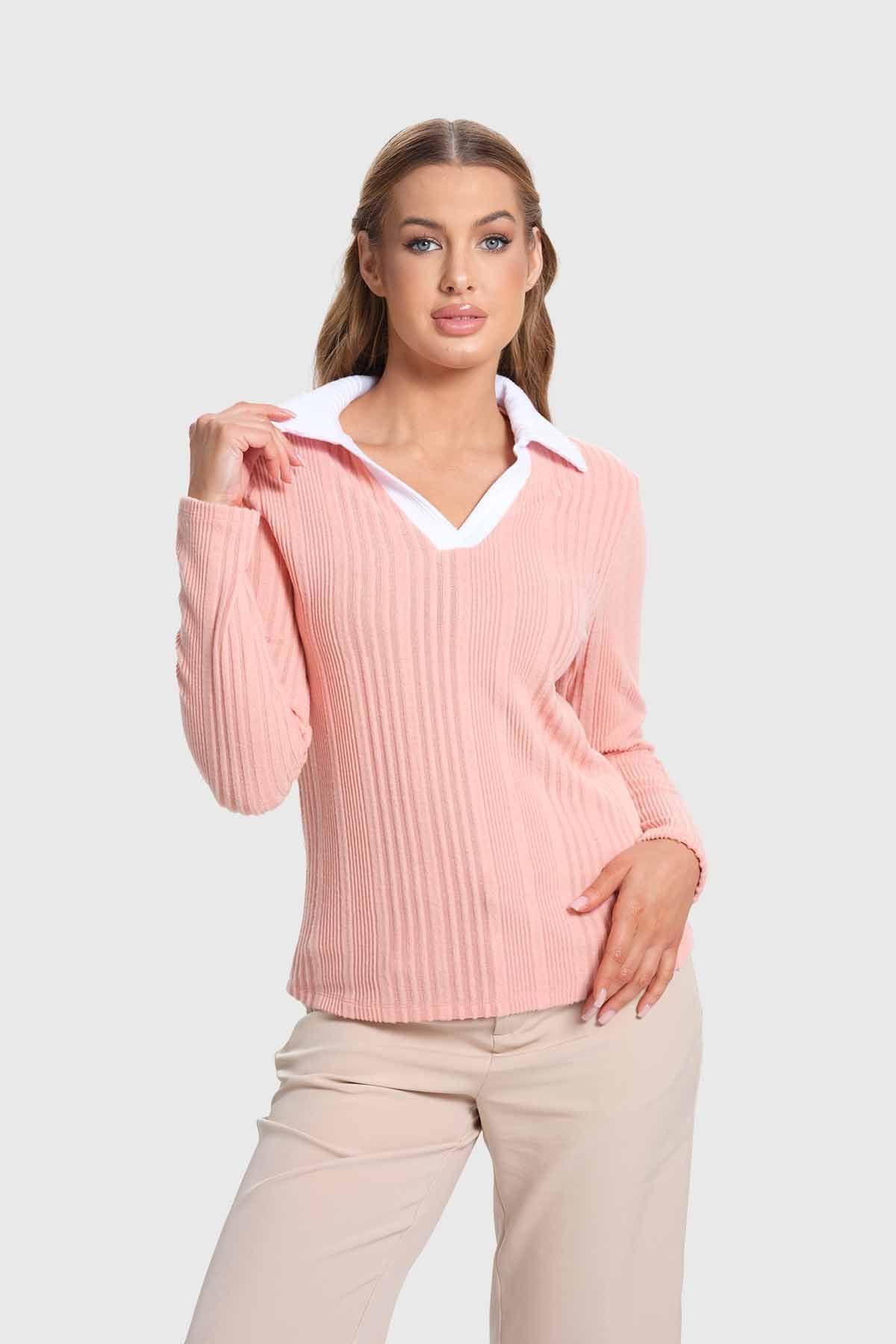 Polera Mujer Camman Rib Rosado-0