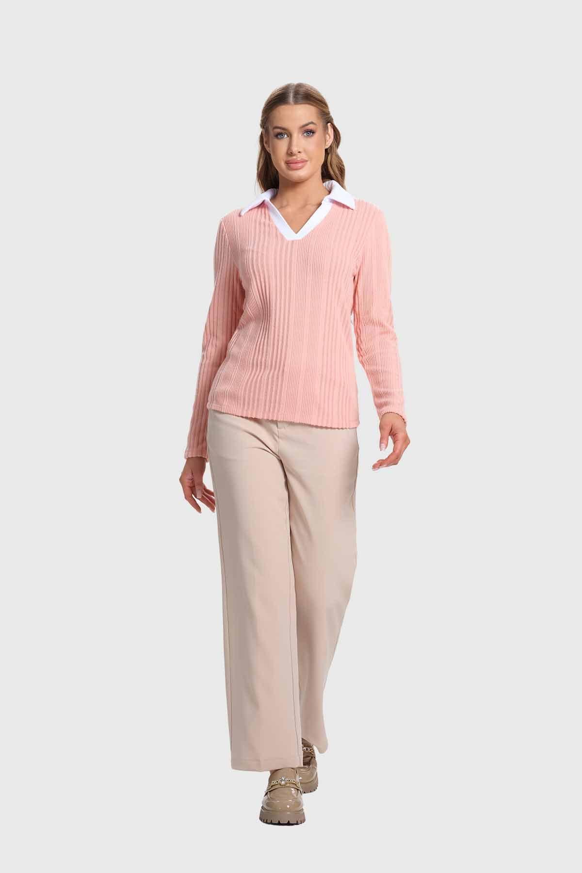 Polera Mujer Camman Rib Rosado-3