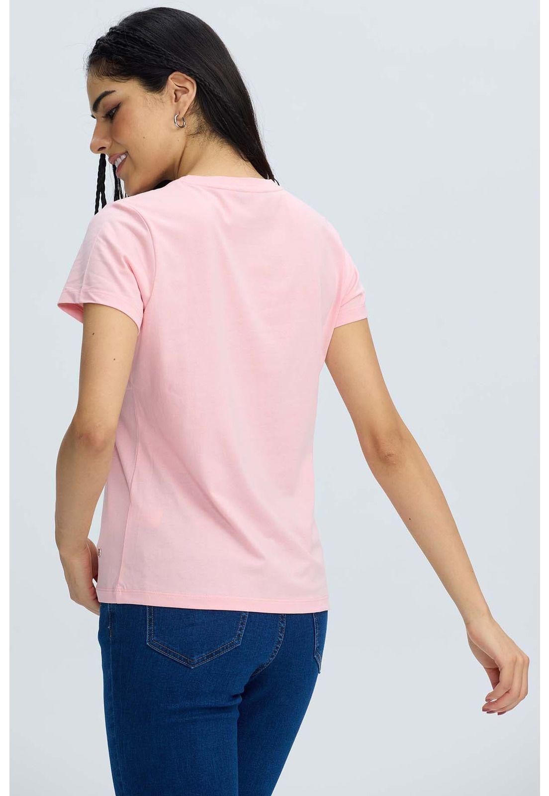 Polera Mujer Básica Print Palo Rosa-2