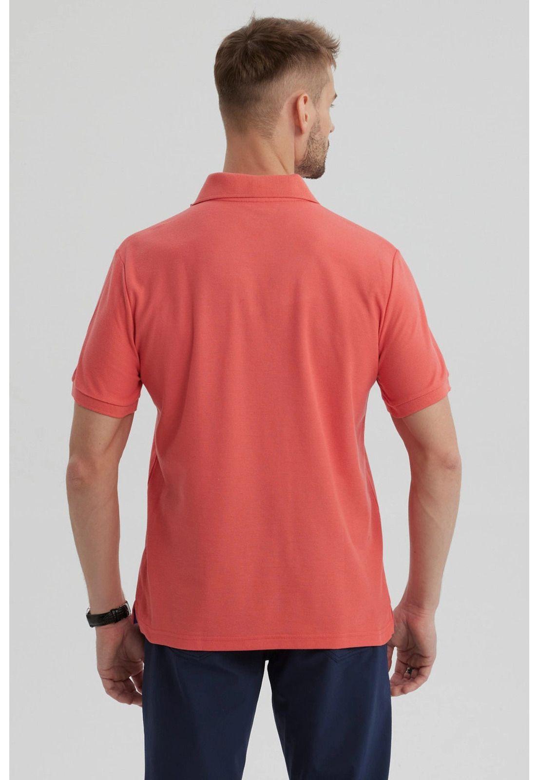 Polera Hombre Pique Básica Lisa Sandía - lll-2