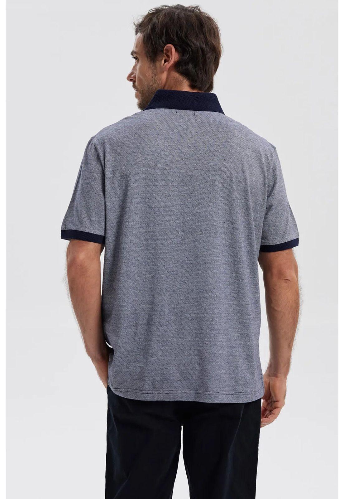 Polera Hombre Botón Gris-2