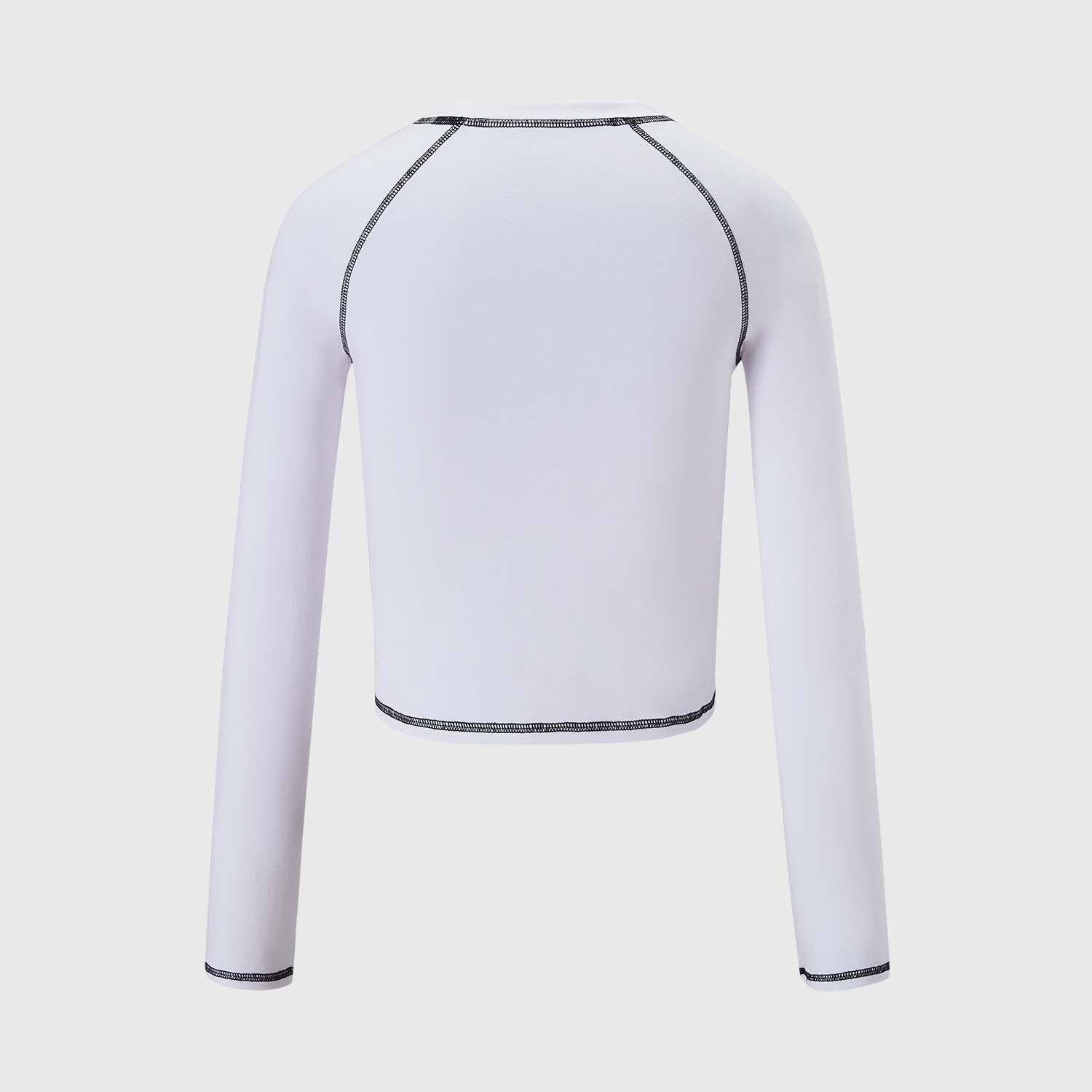 Polera Niña Estampado Blanco-1