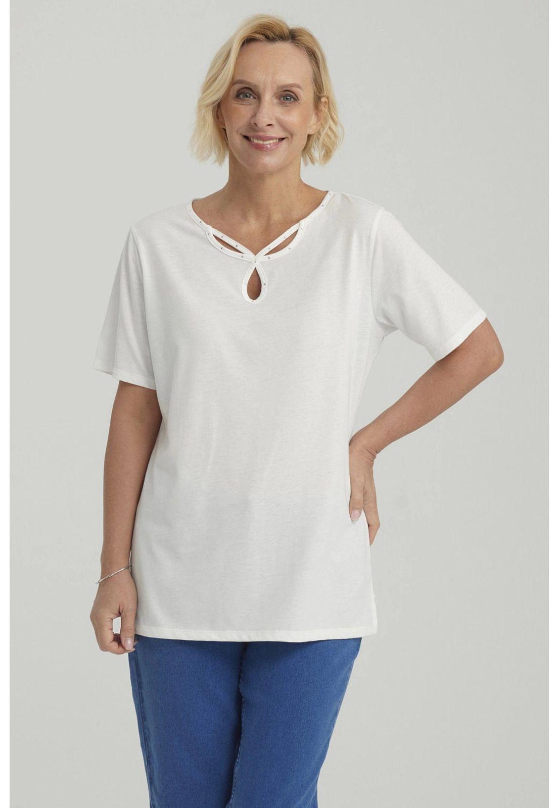 Polera Mujer Lisa Apertura Crudo-0