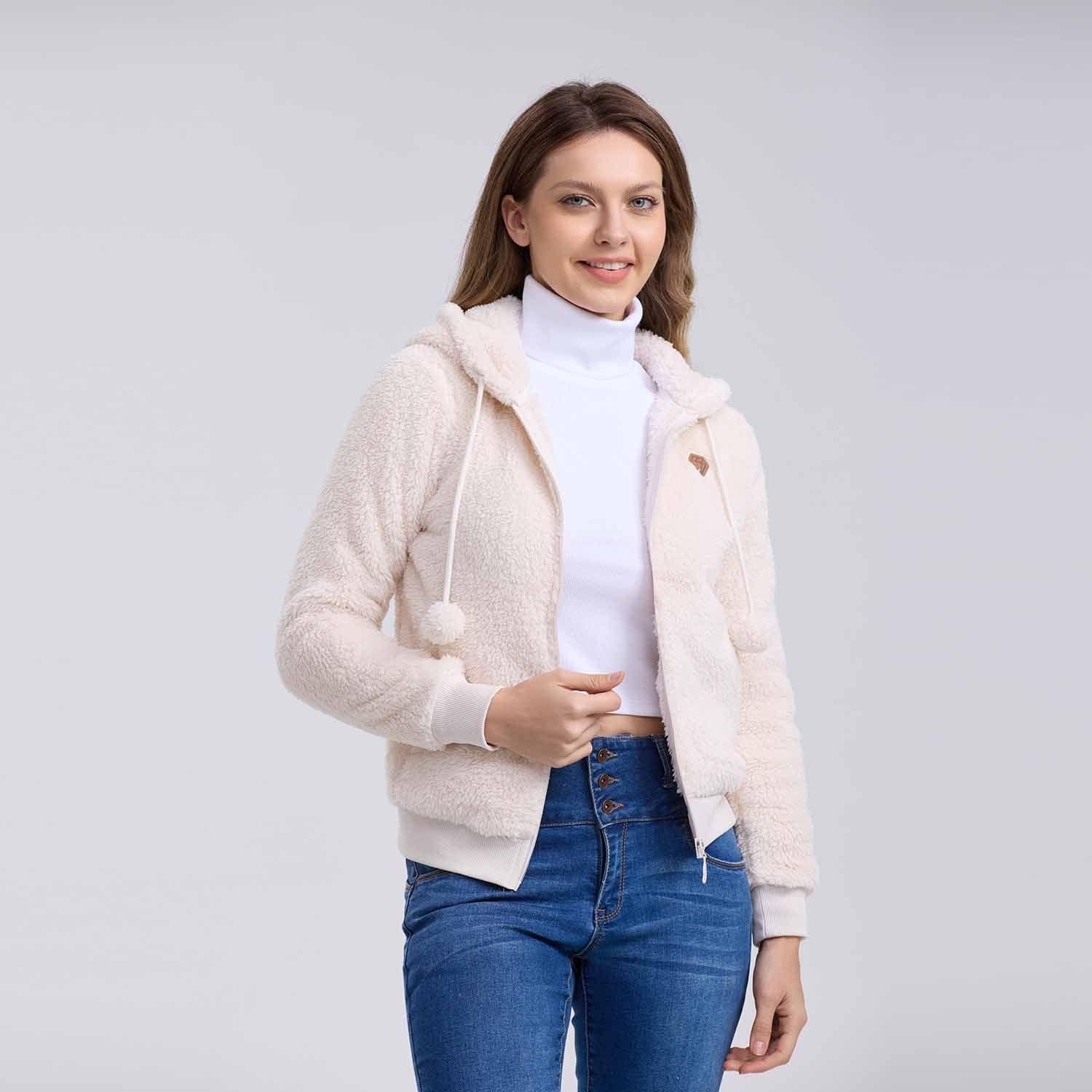 Polar Mujer Pompom Full Crema-3