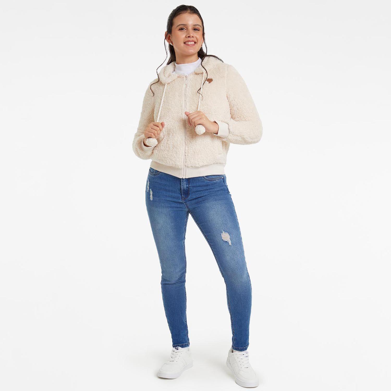 Polar Mujer Pompom Full Crema-6