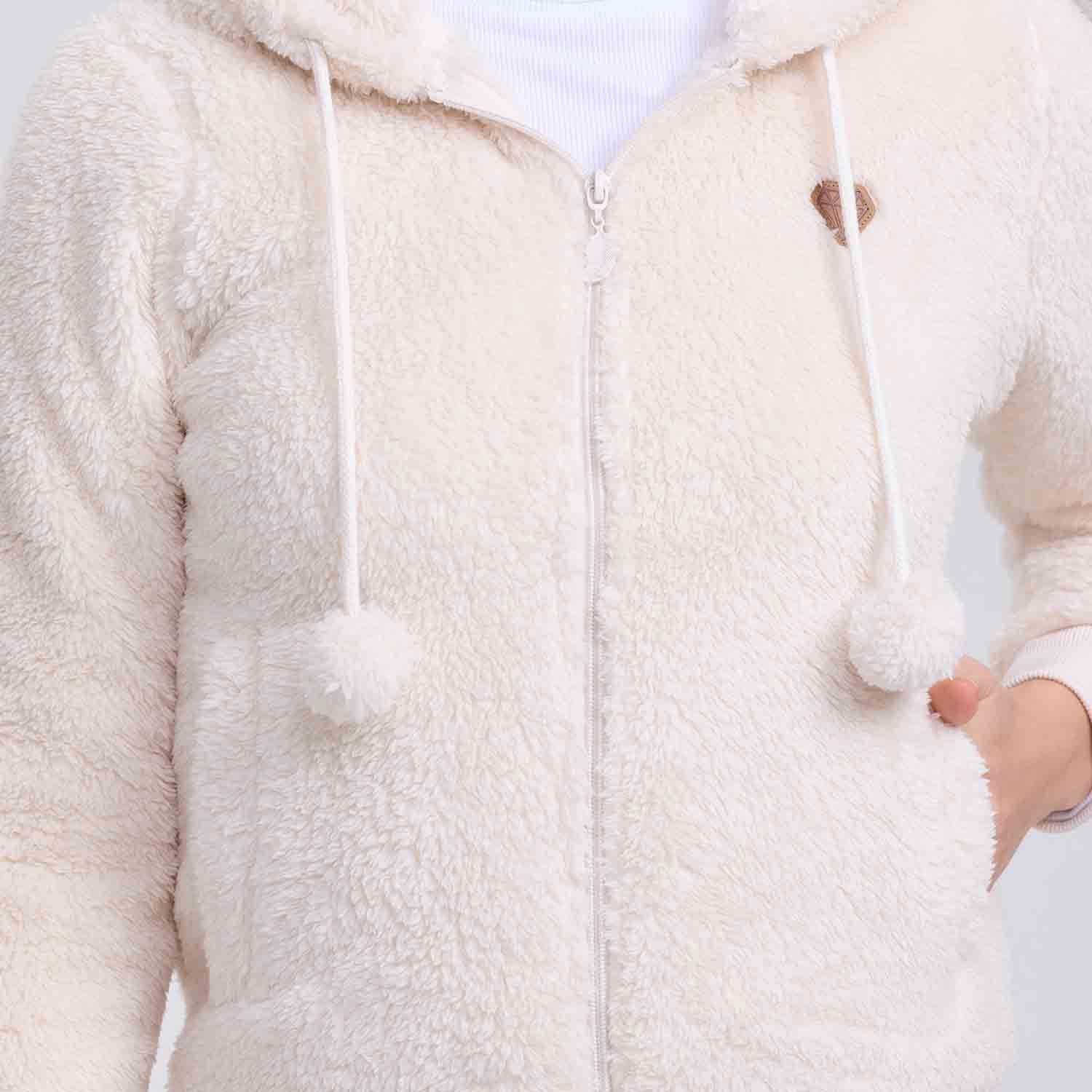 Polar Mujer Pompom Full Crema-7