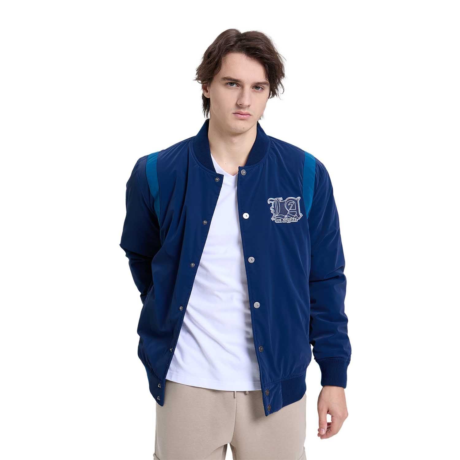 Chaqueta Hombre Bomber Azul Marino-0